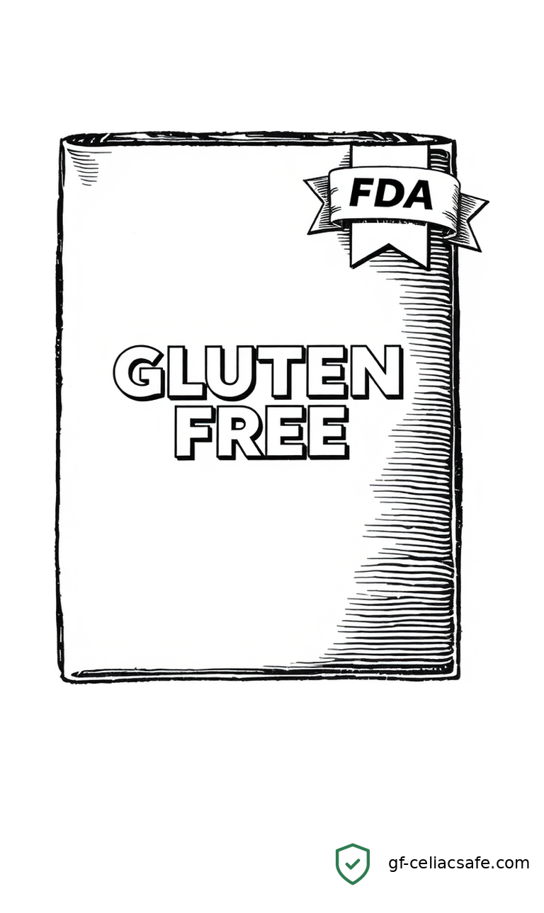 Grocery store shelves with packaged food products showing gluten-free labels