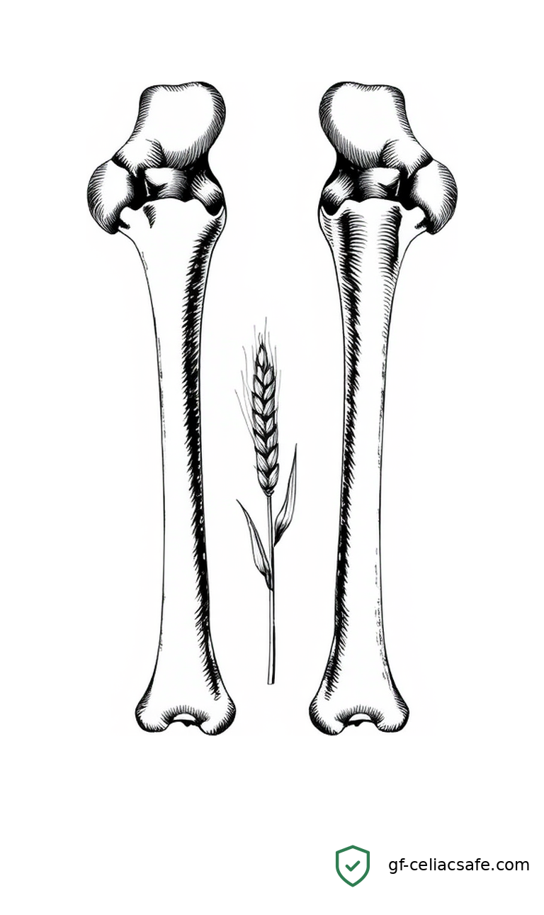 X-ray image of a hand showing joint inflammation, illustrating the connection between celiac disease and musculoskeletal conditions