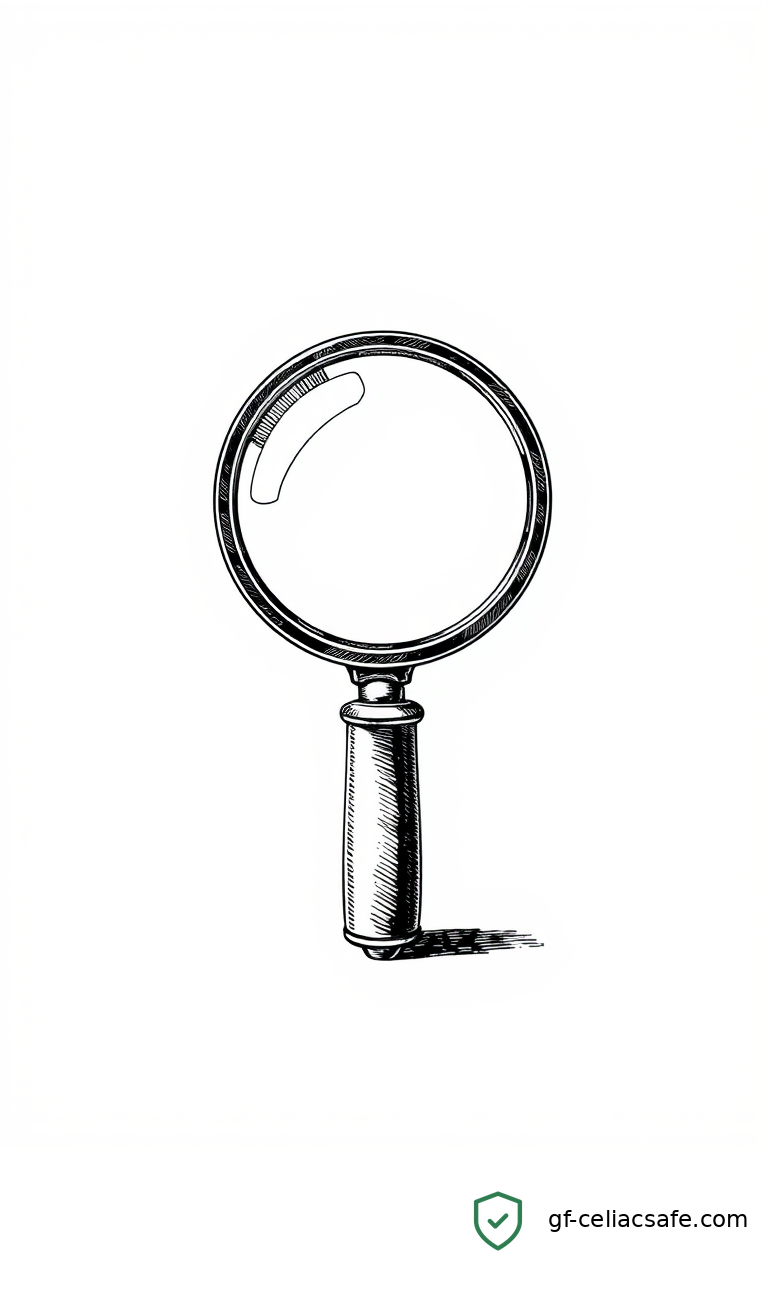 A magnifying glass, representing the search for undiagnosed celiac disease