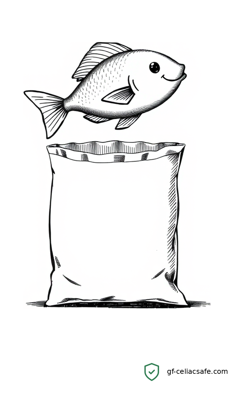 Bowl of orange Goldfish crackers next to a gluten-free label