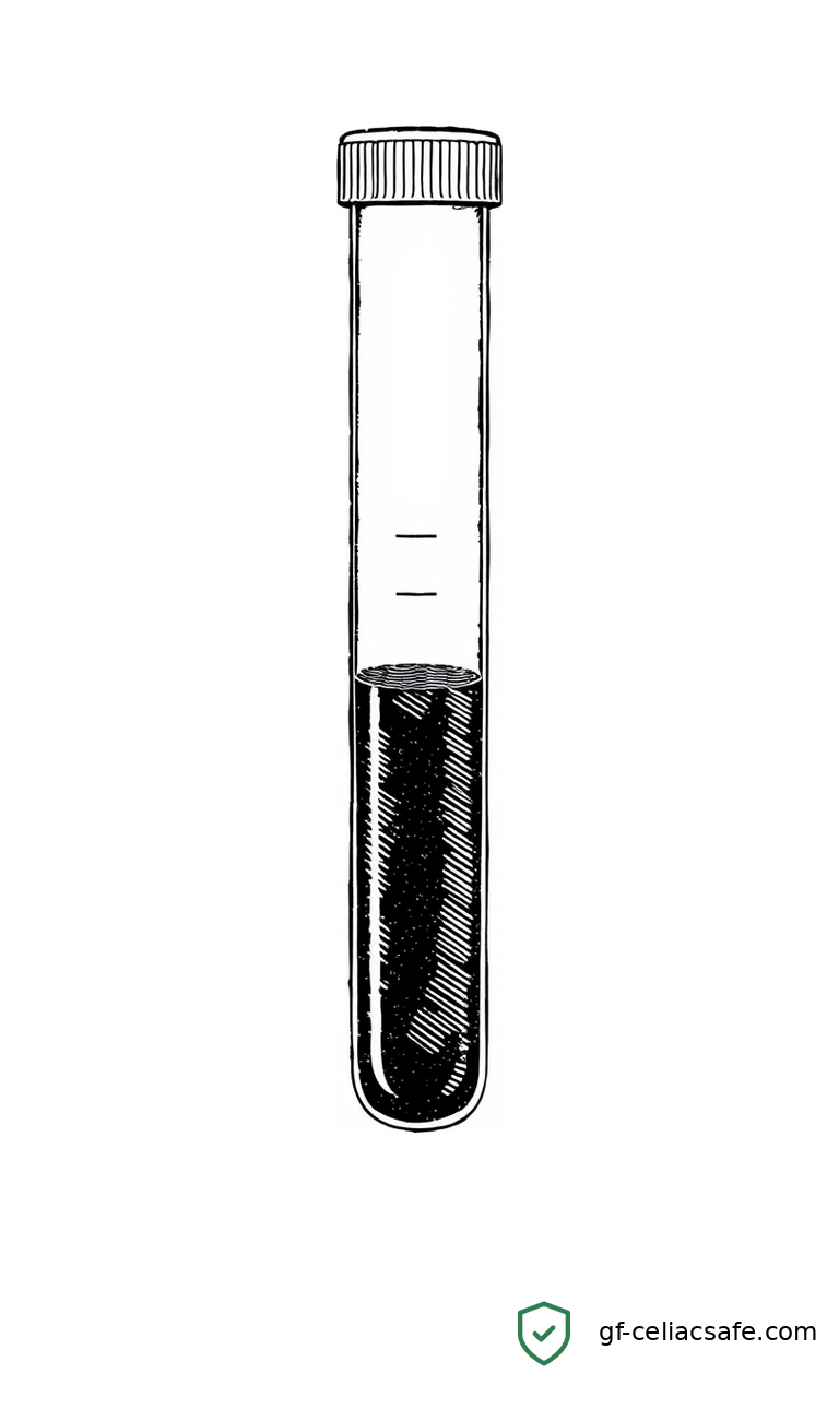 A laboratory technician processing blood samples for celiac antibody testing