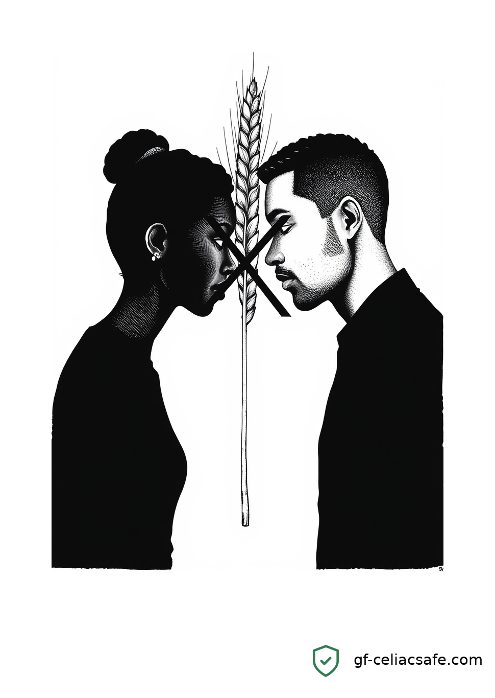 Two people about to kiss, representing romantic relationships in celiac-discordant couples