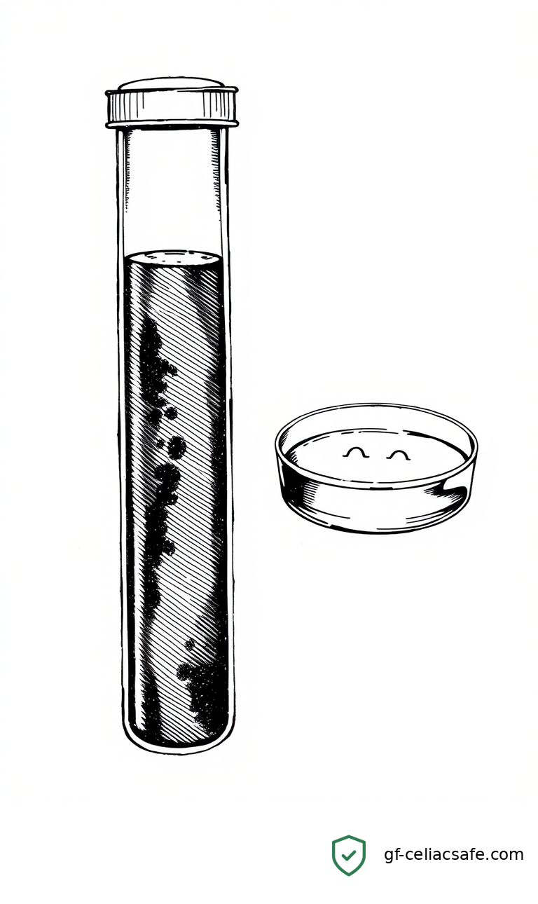 Medical professional holding urine sample cup for non-invasive celiac disease testing