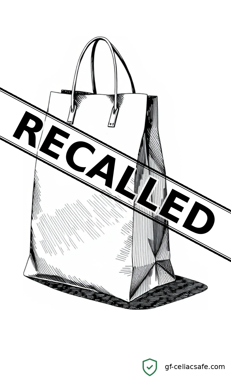Grocery bag with RECALLED stamp — Amy's Kitchen Gluten-Free Burritos recall notice