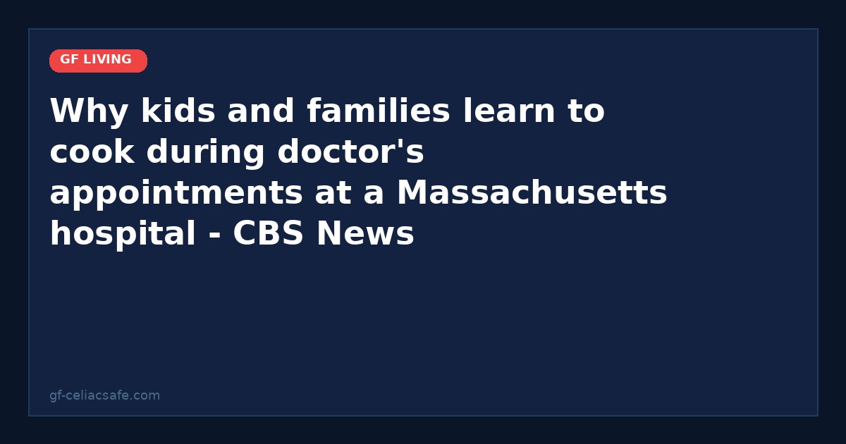 Children and families cooking together in a hospital teaching kitchen